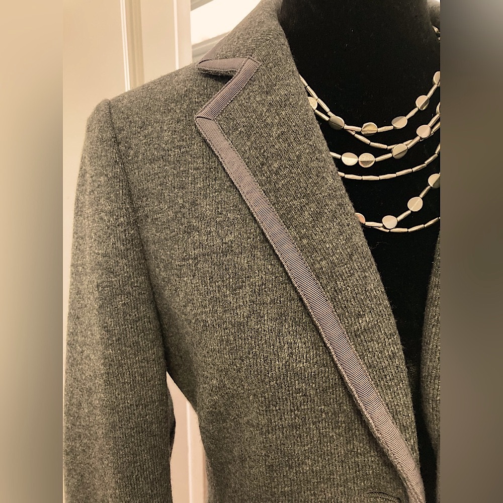 Banana Republic Gray Wool Blazer Italian - Picture 3 of 11